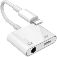 3.5mm Aux Jack Adapter For iPhone Headphone Earphones Audio Splitter White Cable Charging Music for iphone X XS Max XR 8 Plus