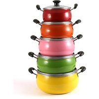 Cheaper stainless steel colorful amc cookware set for kitchenware