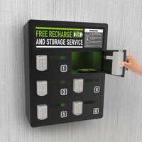 6 Bay cell phone charging locker 6-door charging kiosk charging station