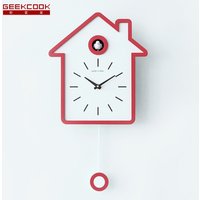Quartz SBSH Cuckoo Bird Fashion Creative Retro Natural wooden Mute Sweep Log Wood Wall Clock Wooden Home Decoration Wholesale