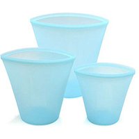 Food Grade Silicone Reusable Storage Bag Zip Seal