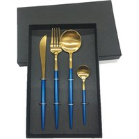 Stainless Steel Gold Cutlery Set for Events (4 Pieces)