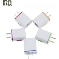 EU/USA Plug 2 Ports LED Light USB Charger 5V 2.1A Wall Adapter Mobile Phone Micro Data Charging For iPhone Samsung usb charger