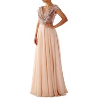 Elegant Long Lace Stitching Party Dress