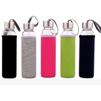 Wholesale sublimation blank custom printing eco-life high quality clear 420ml 500ml borosilicate glass water bottle