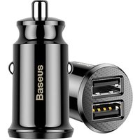 Baseus Grain Mini Dual Usb 5V 3.1A Fast Charge Mini Usb Car Charger