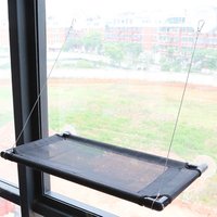 Soft design pet hanging bed window perch mounted cat hammock