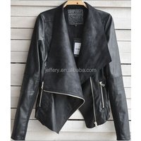 Women leather jacket autumn new arrival european famous style motorcycle jacket A327
