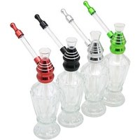 EKJ H012 New Arrival Glass Perfume Bottle Shape Wholesale Mini Creative Hookah Mix Color Smoking Pipe Tobacco Water Pipe