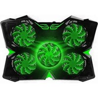 5 Quite Fans Game Laptop Cooler Cooling Pad For 14- 17 inch Laptop With Usb Cable LED Light 2 Usb Port Adjustable Mount