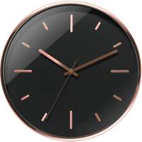 modern design clock round shape 3D numerals dial and rose gold hands wall clock for home decor