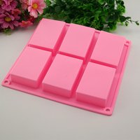 6 Cavity DIY Rectangle Square Silicone Soap Mold Soft Silicone Cake Mold Silicone Soap Mold