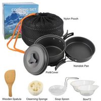 Outdoor Non Stick Stainless Steel Camping Cookware Set