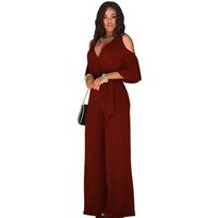 Short Sleeve Wide Leg Jumpsuit