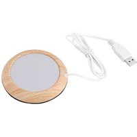 Factory wholesale custom portable office desktop metal usb powered tea coffee cup mug warmer heater coaster
