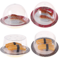 Japanese Sushi Plastic Plates Lids 4 Designs