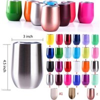 Amazon hot selling 2019 Custom 12oz Double wall Insulated Vacuum 18/8 stainless steel wine tumbler with lids
