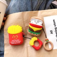 Factory Direct Sale lovely popcorn silicone earphone case for Airpods