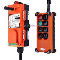 Telecontrol wireless radio industrial remote control F21-E1B 8 single speed button for crane hoist VHF 18-65V or 65-440V