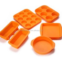 BSCI Factory High quality Silicone Non-stick No white filler cake moulds muffin baking pan bakeware sets