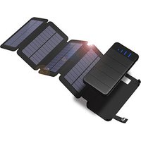 Free shipping to USA/UK/AU portable 10000mah foldable 4pcs solar panels solar power bank charger