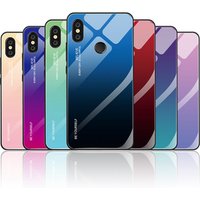 Luxury Gradient Tempered Glass Phone Cases Anti-scratch Shell for Xiaomi Redmi Note 5 Pro
