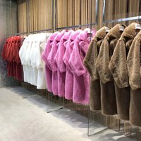 Plus Long Lamb Fur Teddy Coat Single Button