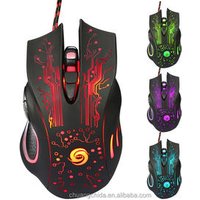 Wired Gaming Mouse Pad Game LED DPI Adjustable USB Laptop Computer Gamer Mouse