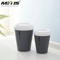 trade assurance B1014-1 blue white black 5L desktop plastic trash cans garbage bins
