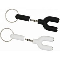 SIROKA-3.5mm audio headphone earphone splitter jack adapter lead 2 way 2 in1 Stereo Audio earphone Splitter for phones