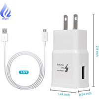 Wall Charger Adapter Fast Charger Kit for Samsung Galaxy S7/S7 E/S6/S6 E/Note5/4 /S4/S3, USB 2.0 Fast Charging