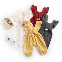 BRW8155 autumn and winter baby clothes straps jumpsuit long climbing clothes newborn baby romper