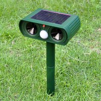 Solar Powered Ultrasonic Animal Repeller Flash Light