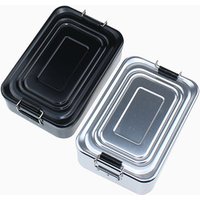 Portable Aluminium Rectangular Bento Lunch Box