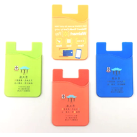Silicone Cell Phone ID Card Holder Credit Card Holder With Logo