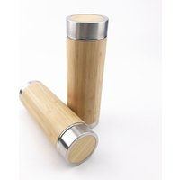 400ml/300ml Double wall bamboo Thermoses Vacuum Insulated Stainless Steel tumbler bamboo thermos