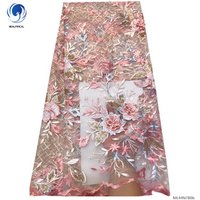 Beautifical Latest Design Net Lace Fabric Dresses 5 Yards
