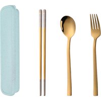 Hot Sale Portable Stainless Steel Kids Cutlery Set with Box for Travel