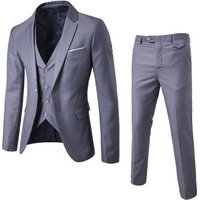 9 Color S-6XL (jacket+pant+vest) Men's Wedding Suit Luxury Slim Fit Blazers Formal Party Wear Business Casual 3 Piece Set EXF001