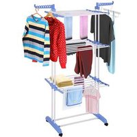 Laundry rack aluminium cloth drying hanger with pegs