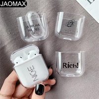 Fashion Luxury Transparent Hard Case For Apple Airpods Cases Headphone Accessories Protective Cover for airpod 2