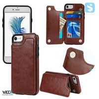 Wallet Flip Crazy Horse PU Leather Phone Case Back Cover for iPhone 7