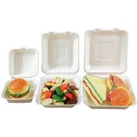 Biodegradable Sugarcane Bagasse Clamshell Boxes