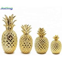 Golden Ceramic Pineapple Decoration