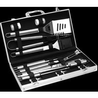 Hot sales fork knife utensil kit multifunction portable outdoor barbecue tool 18pcs stainless steel bbq grill set