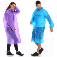 YWLL EVA Women Raincoat Thickened Waterproof Rain Coat Women Clear Transparent Camping Waterproof Rainwear Suit