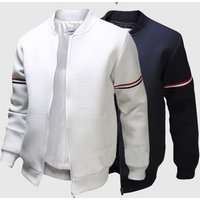 Two Tone Lightweight Fleece Zip Up Jacket