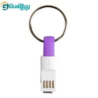 3.5 inch Ultra Short Flat Portable Charging Cord Magnetic Keychain Charger Cable for Apple
