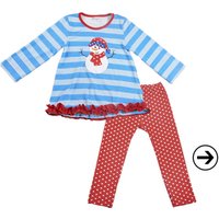 Snowman Embroidered Boutique Clothing