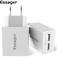 Essager 5V 2.4A USB Charger For iPhone X XR XS Max Samsung Xiaomi EU Plug Smart Travel Wall Charger Adapter Mobile Phone Charger